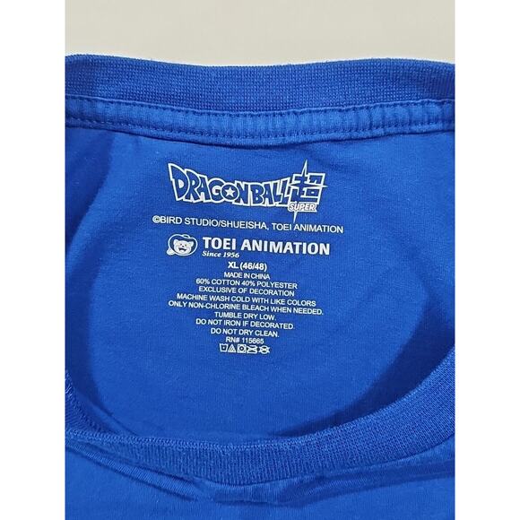 Dragonball Z Embroidered T-Shirt with Front & Back Graphics Royal Blue Size XL - Picture 6 of 8